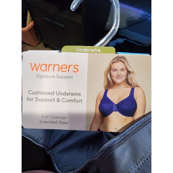 Warner's 42C Blue Cushioned Underwire For Support & Comfort Full Coverage - Picture 7 of 8